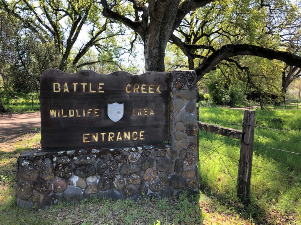 Battle Creek Wildlife Area entrance sign. C. Harvey.