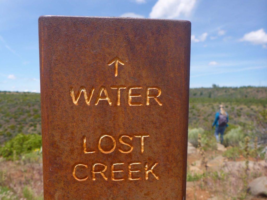 Lost Creek signpost. D. Burk.