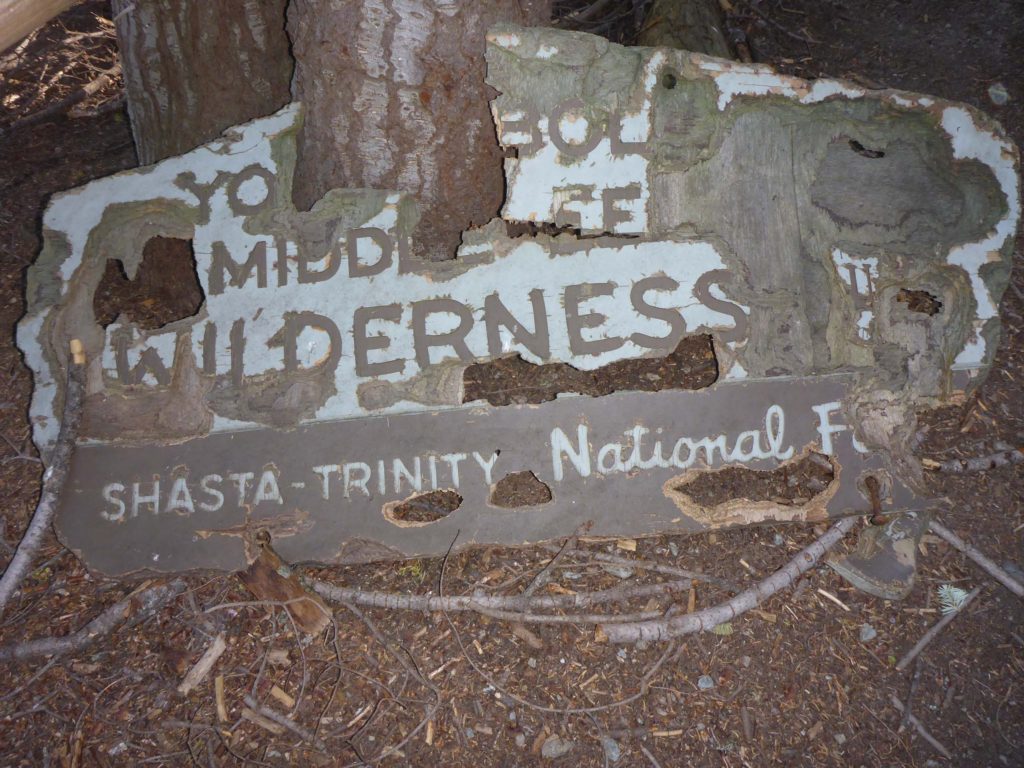 Wilderness boundary sign.  D. Burk.