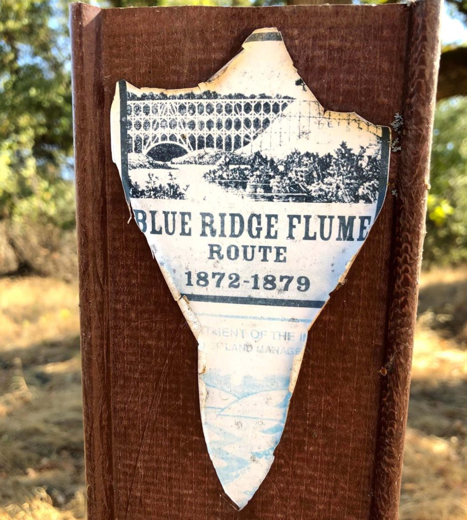Blue Ridge Flume sign. C. Harvey.
