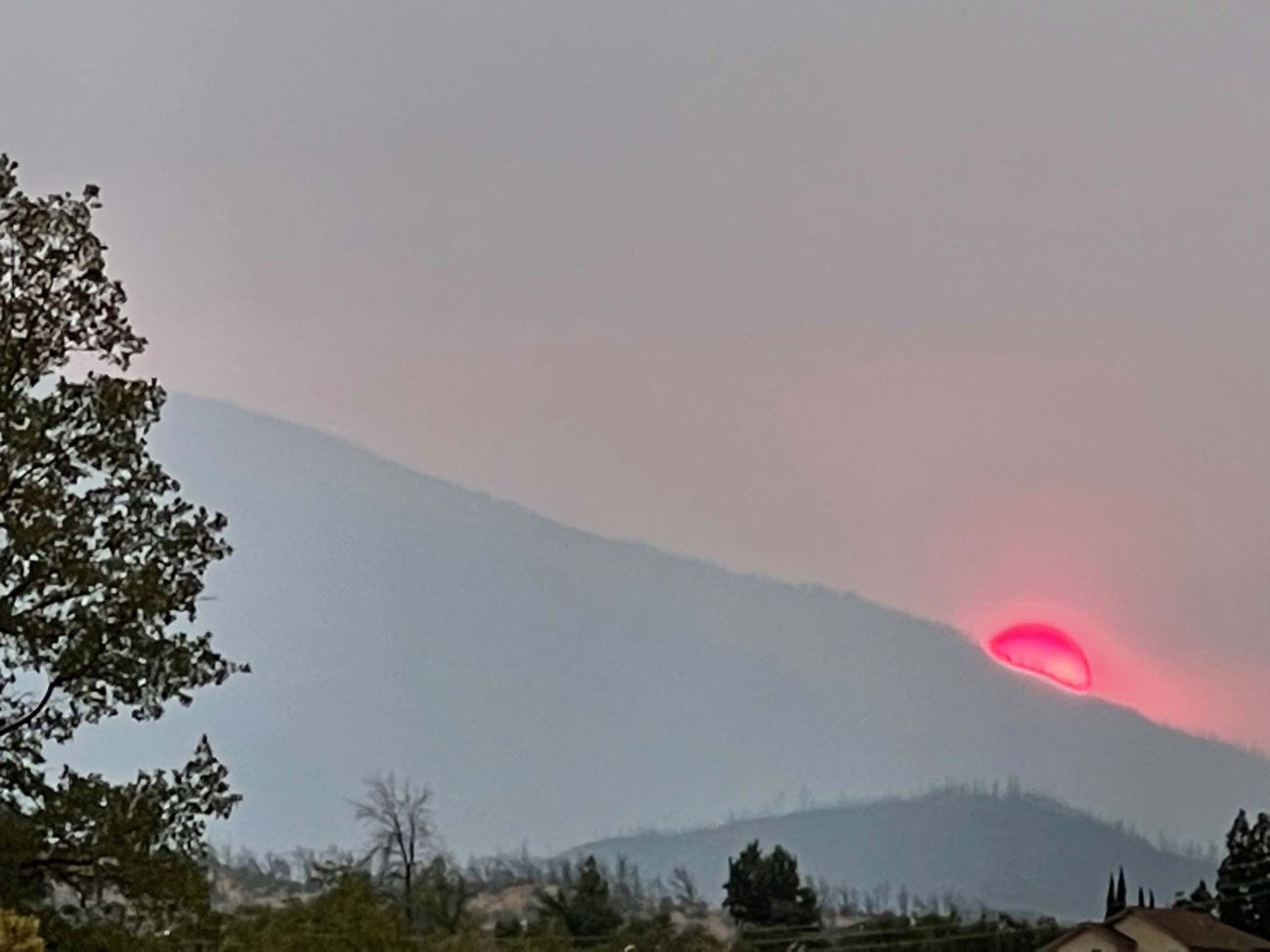 Smoky sunset. C. Harvey.