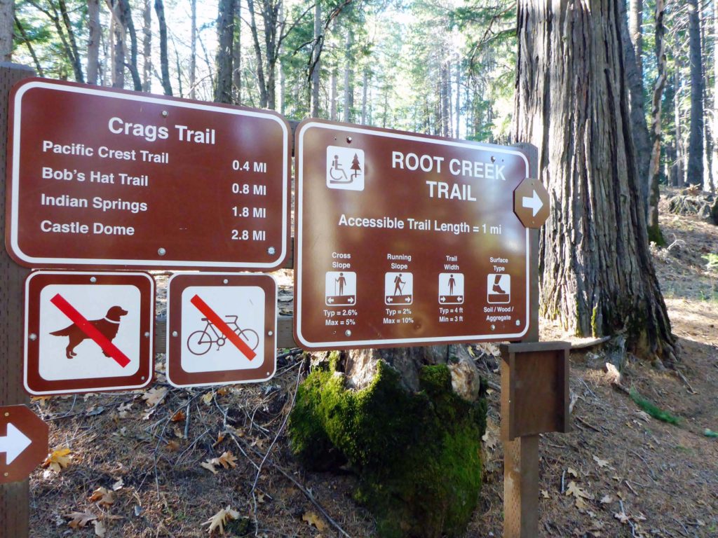 Root Creek Trailhead signage. D. Burk.