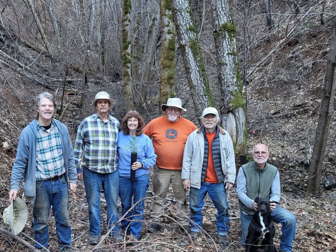 Tree planters at Lightning Canyon Ranch. D. Mandel.