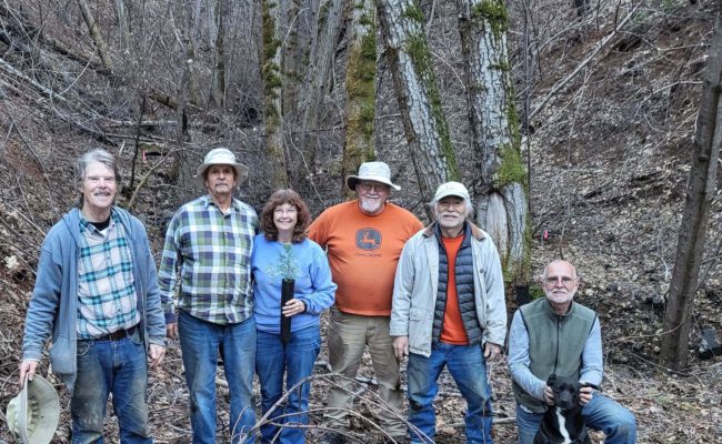 Tree planters at Lightning Canyon Ranch. D. Mandel.