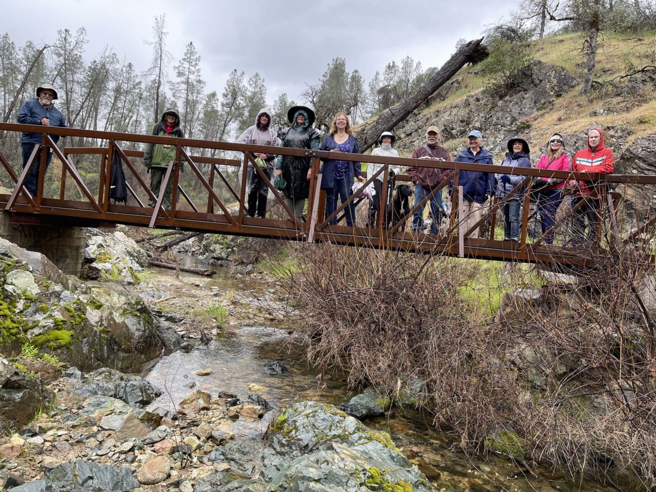 Upper Salt Greek Trail field trip attendees. C. Harvey.