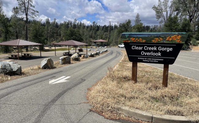 Clear Creek Gorge parking area. C. Harvey.