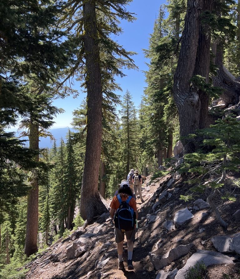 Hikers on the trail. B. Madison.