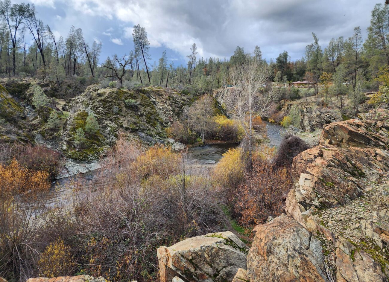 Churn Creek and trailhead at the gorge. D. Burk.