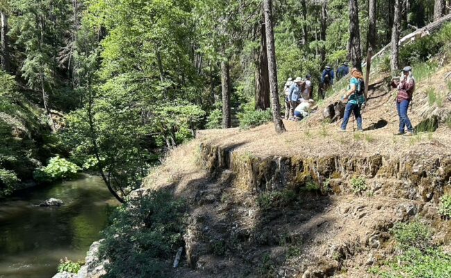 Cabin Creek Trail hikers. MA McCrary.