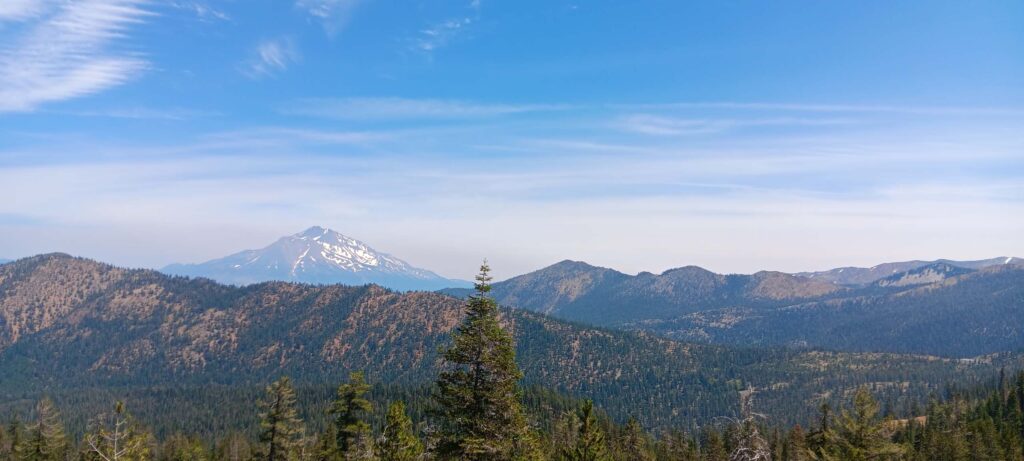 View east: Mt. Shasta. B. Robertson.