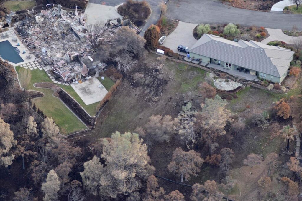 Camp Fire destroyed and surviving homes. USFS.