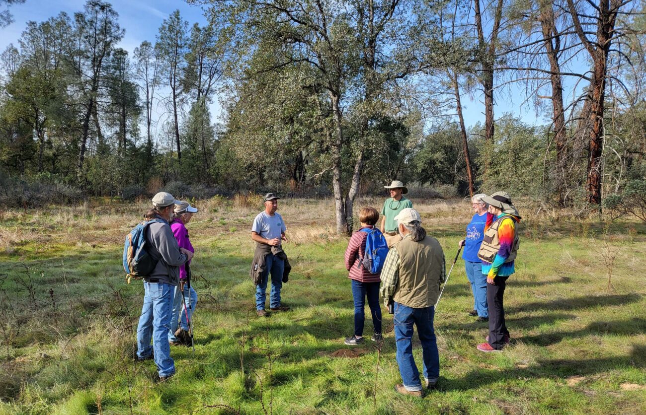 Field trippers at Lillian Nelson Nature Preserve. D. Mandel.