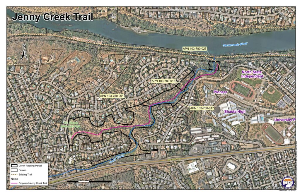 Jenny Creek Trail map. SEA.