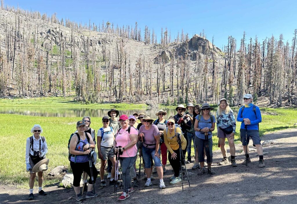 Field trippers at Cold Boiling Lake. B. Robertson.