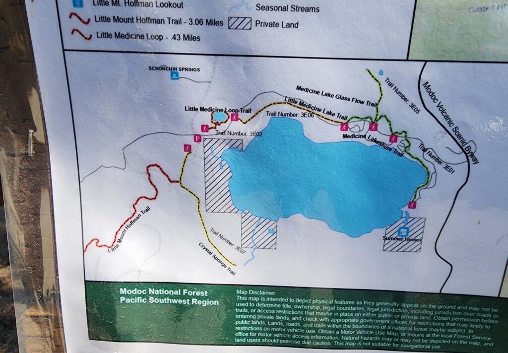 Medicine Lake Trail System map. D. Burk.