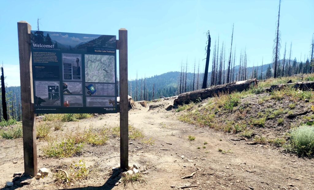 Signage at trailhead. D. Burk.