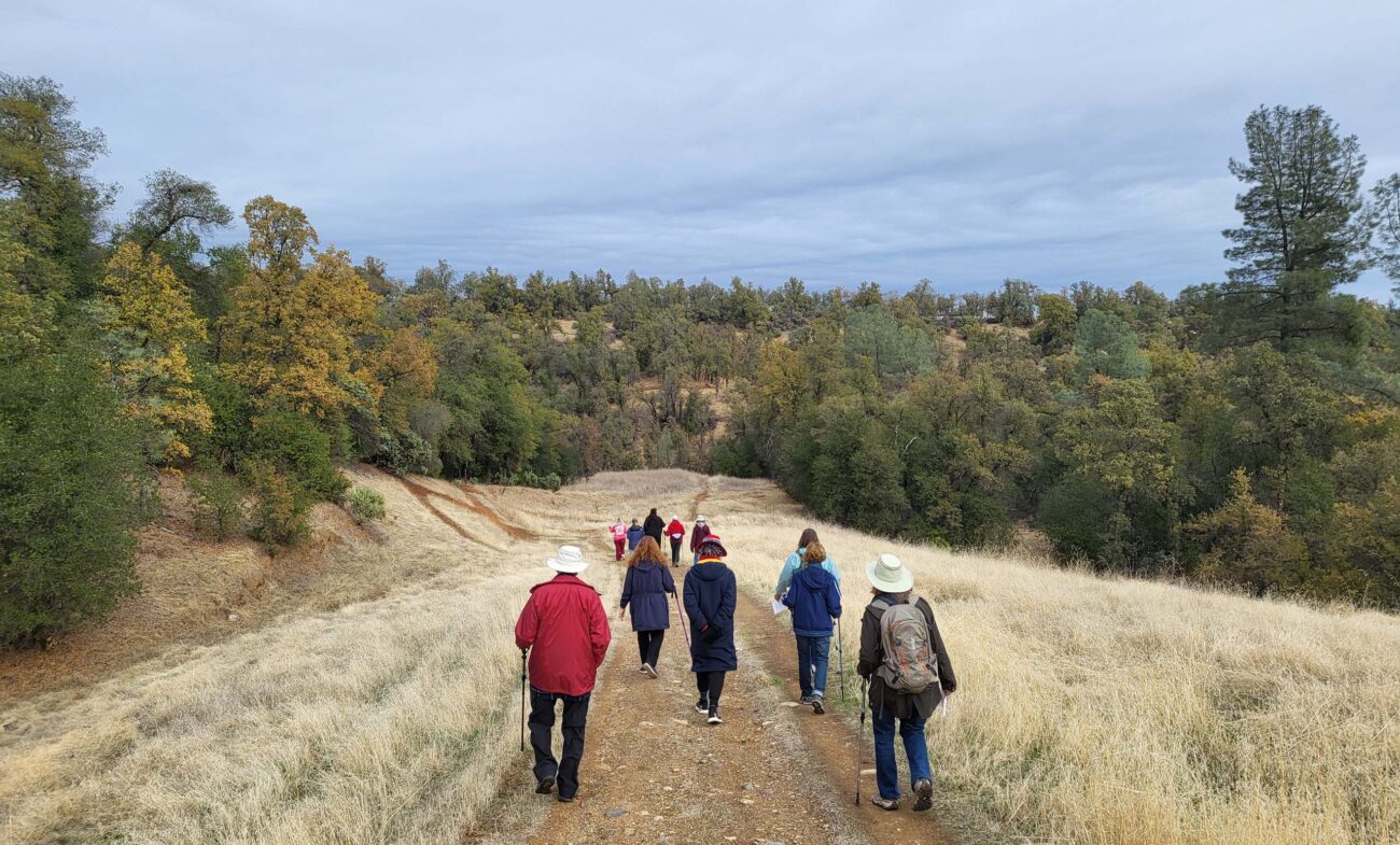 Hike participants heading toward Sloppy Joe Trail. D. Mandel.