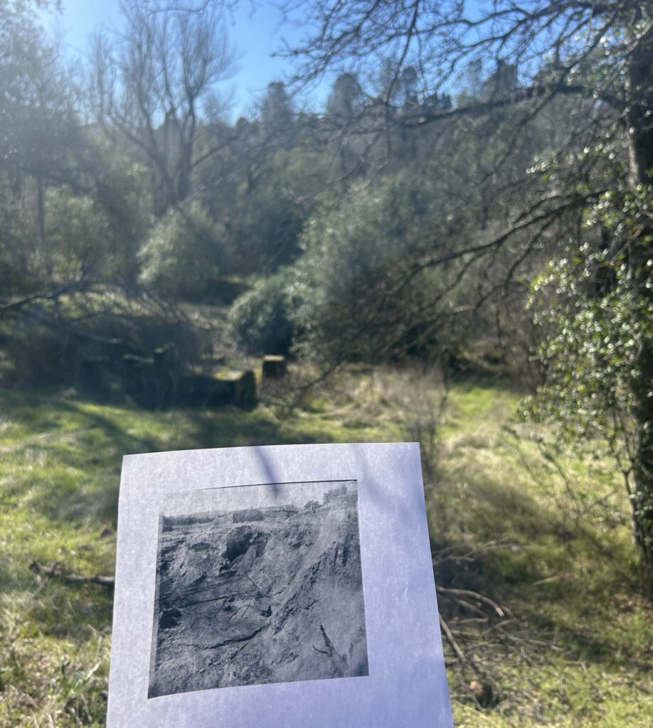 Historical photo of Blue Gravel Mine area. S. Risher.