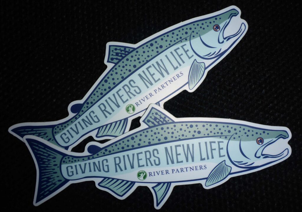 River Partners' fish stickers. D. Burk.