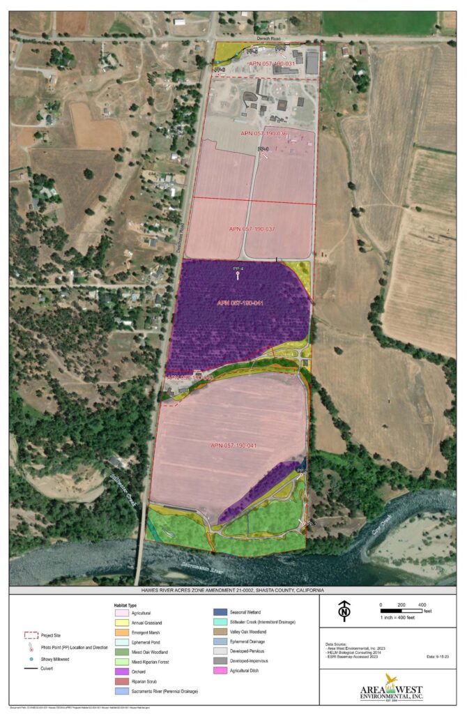 Map of Hawes Ranch from the revised Initial Study.