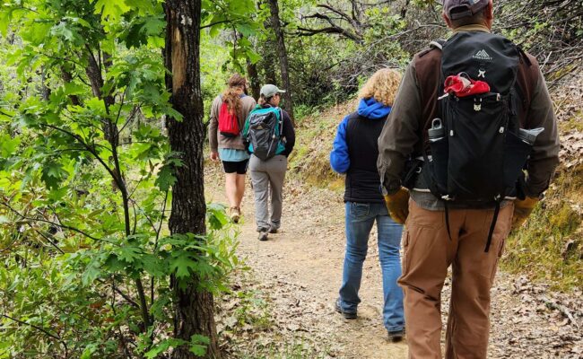Bioblitzers on Davis Gulch Trail. J. Malik.