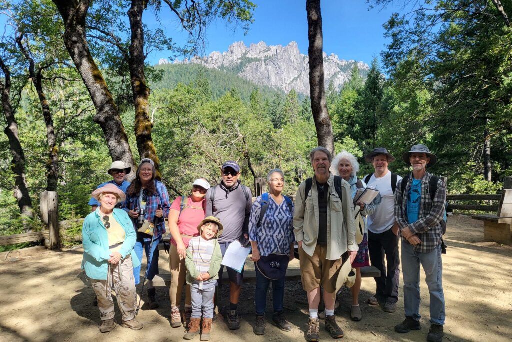 Castle Crags field trip group. D. Mandel.