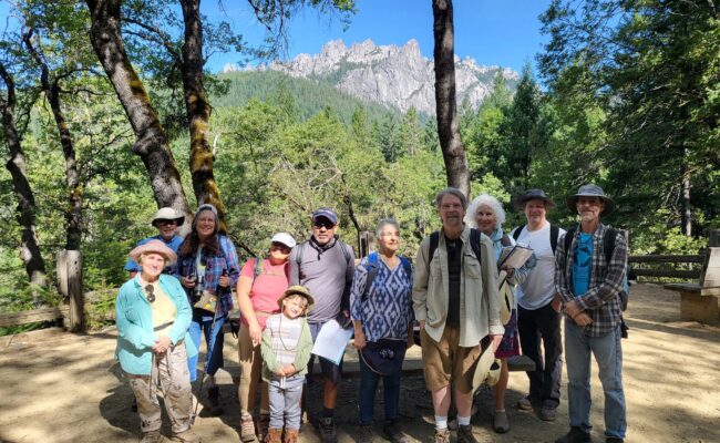 Castle Crags field trip group. D. Mandel.