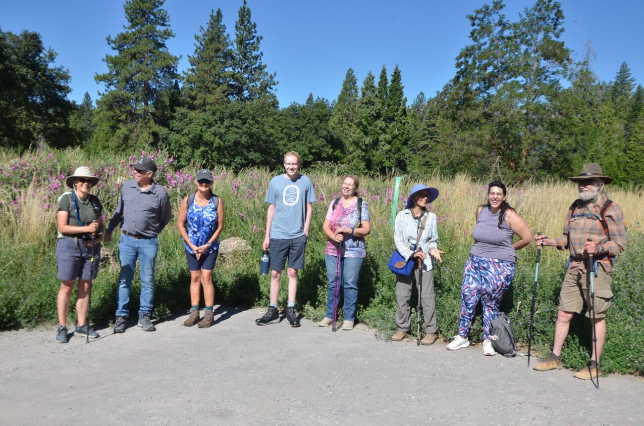The group of hikers for the Spring Hill hike, June 29, 2025. Photo by Holly White-Wolfe