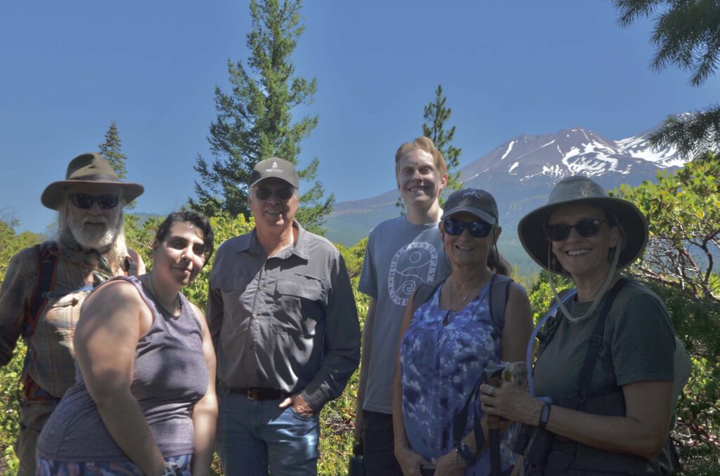 A group of six field trip attendees at Spring Hill. Photo by Holly White-Wolfe.