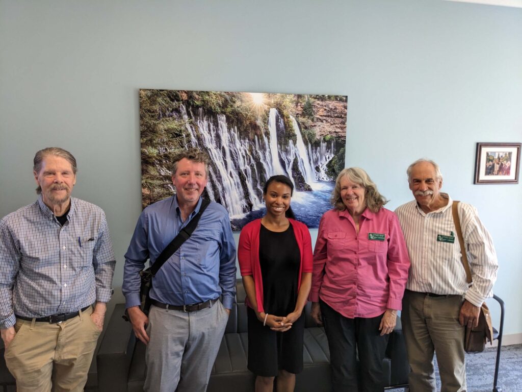 A group of CNPS representatives and a legislative staffer inside Meghan Dahle's office. Photo by Dahle staffer.