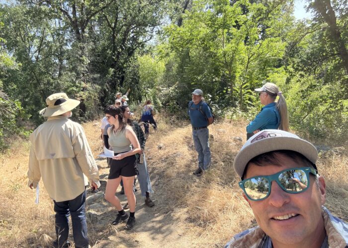 Jeremey's selfie along the trail with picnic attendees.