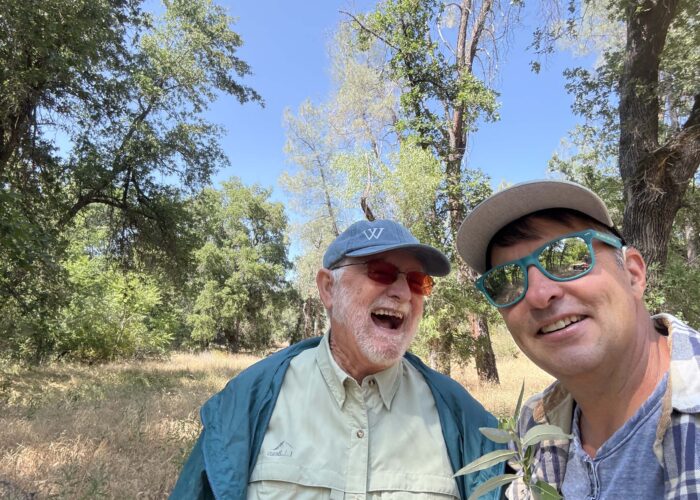 Jeremey and attendee on Horsetown Clear Creek Preserve for the picnic. Photo by J. Kelley