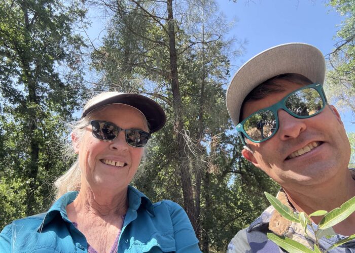 Jeremey and Laurie Burk at Horsetown Clear Creek Preserve. Photo by J. Kelley.