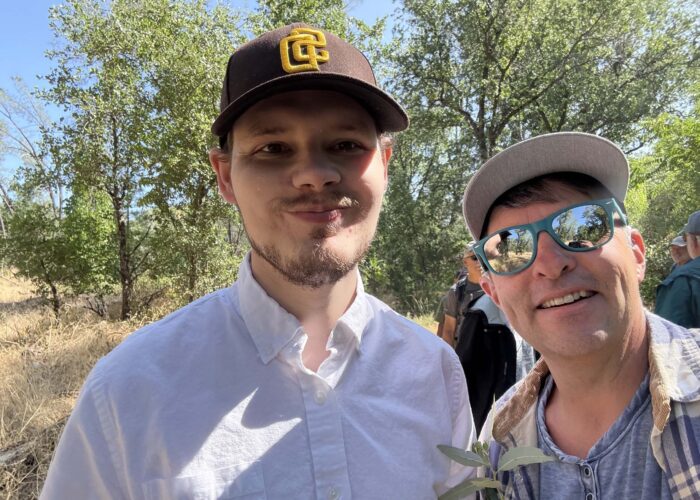Selfie of Jeremey and an picnic attendee. Photo by J. Kelley.