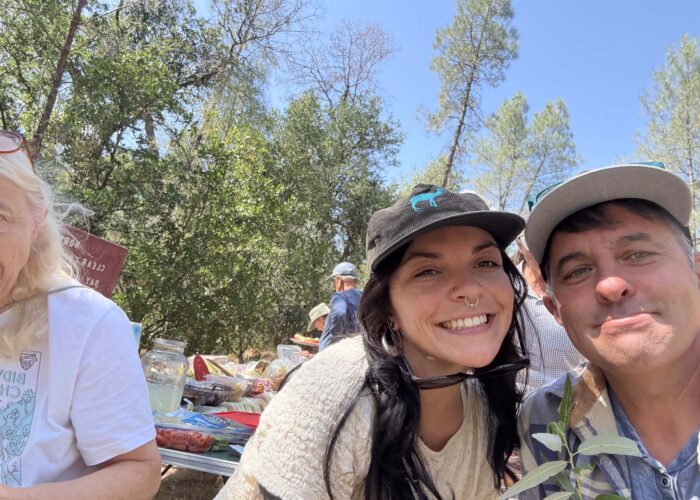 Jeremey's selfie with an attendee at the food table. Photo by J. Kelley.