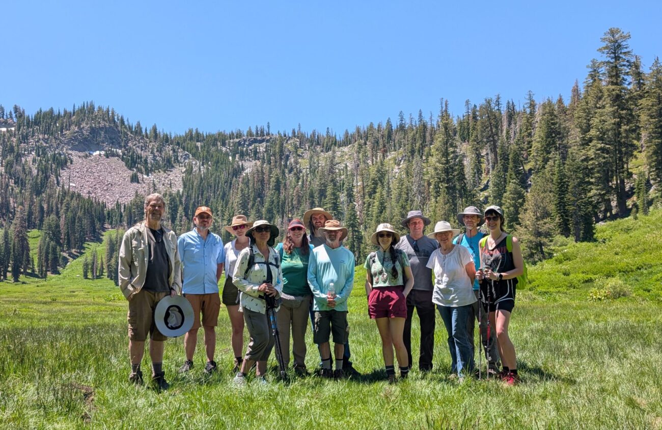 Paradise Meadows Field Trip Participants in front of Paradise Meadows. R. Redlich.
