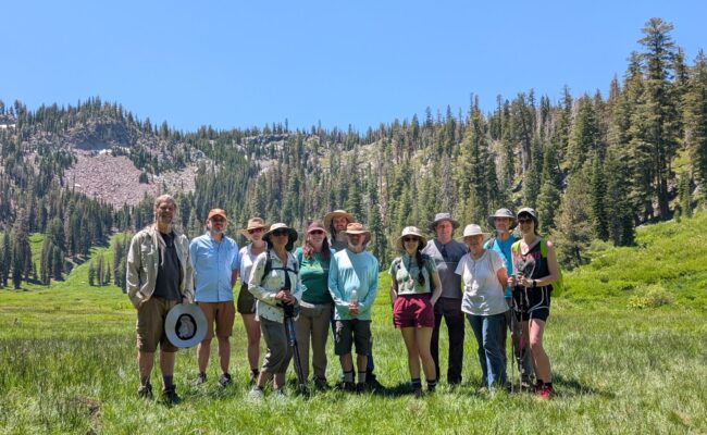 Paradise Meadows Field Trip Participants in front of Paradise Meadows. R. Redlich.