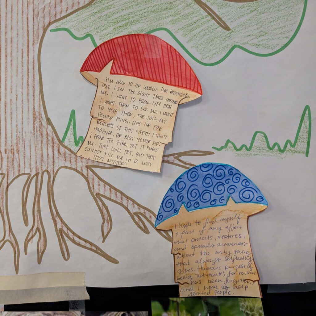 Finished mushrooms at Moving Forward Together meeting.