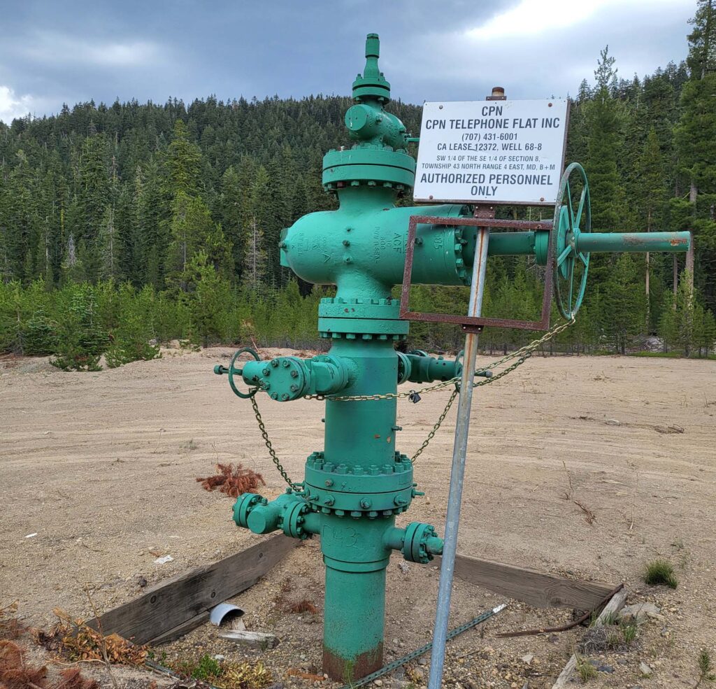 A green colored capped geothermal well in Sáttítla. Photo © D. Mandel.