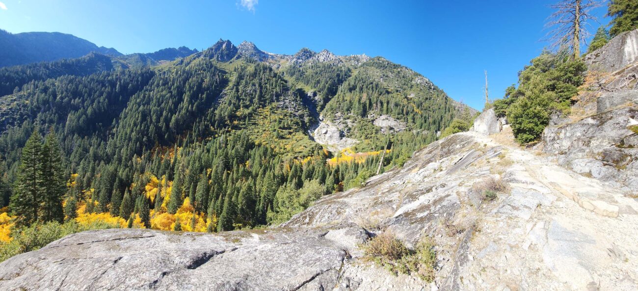 Canyon Creek Trail, Trinity Alps. D. Burk.