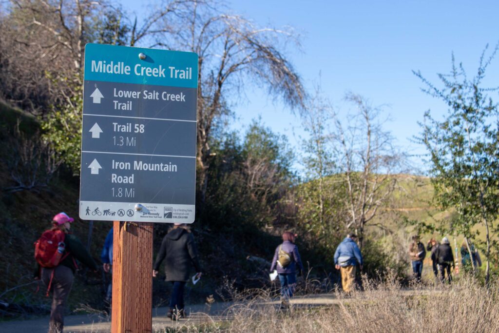 Sign leading to Salt Creek