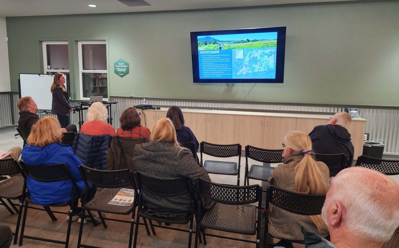 Tessa Blevins speaking at our February 2026 Chapter Meeting. D. Burk.