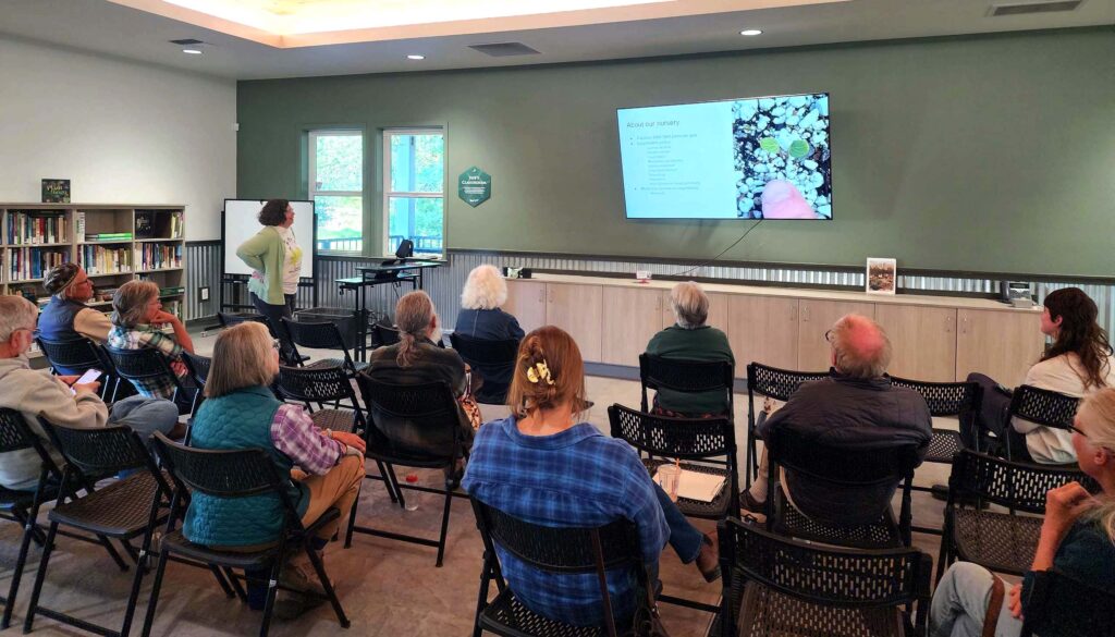 Ada Rubin speaking at our April 2026 Chapter meeting. D. Burk.