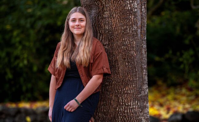Linnea Baun in Ashland, OR. T. Sharma.