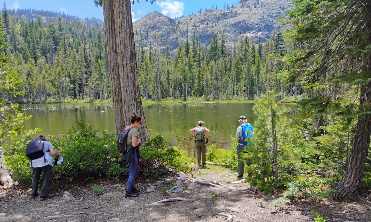 Field trippers at Cliff Lake. D. Ledger.